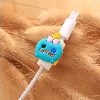 Cartoon Cable Protector Data Line Cord Protector Protective Case Cable Winder Cover For iPhone USB Charging Cable