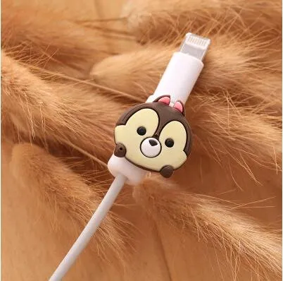 Cartoon Cable Protector Data Line Cord Protector Protective Case Cable Winder Cover For iPhone USB Charging Cable