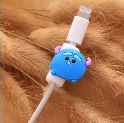 Cartoon Cable Protector Data Line Cord Protector Protective Case Cable Winder Cover For iPhone USB Charging Cable