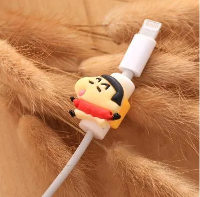 Cartoon Cable Protector Data Line Cord Protector Protective Case Cable Winder Cover For iPhone USB Charging Cable