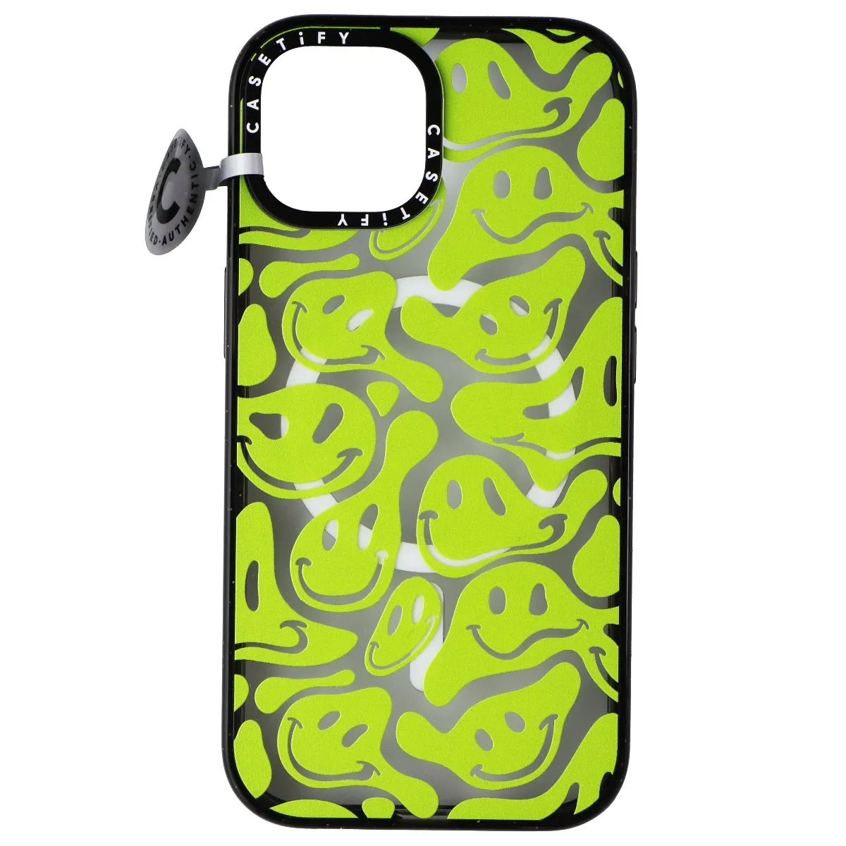 Casetify Impact Series Case for MagSafe for iPhone 15 - Acid Smiles Neon Green