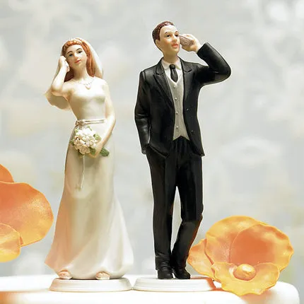 Cell Phone Fanatic Bride Figurine