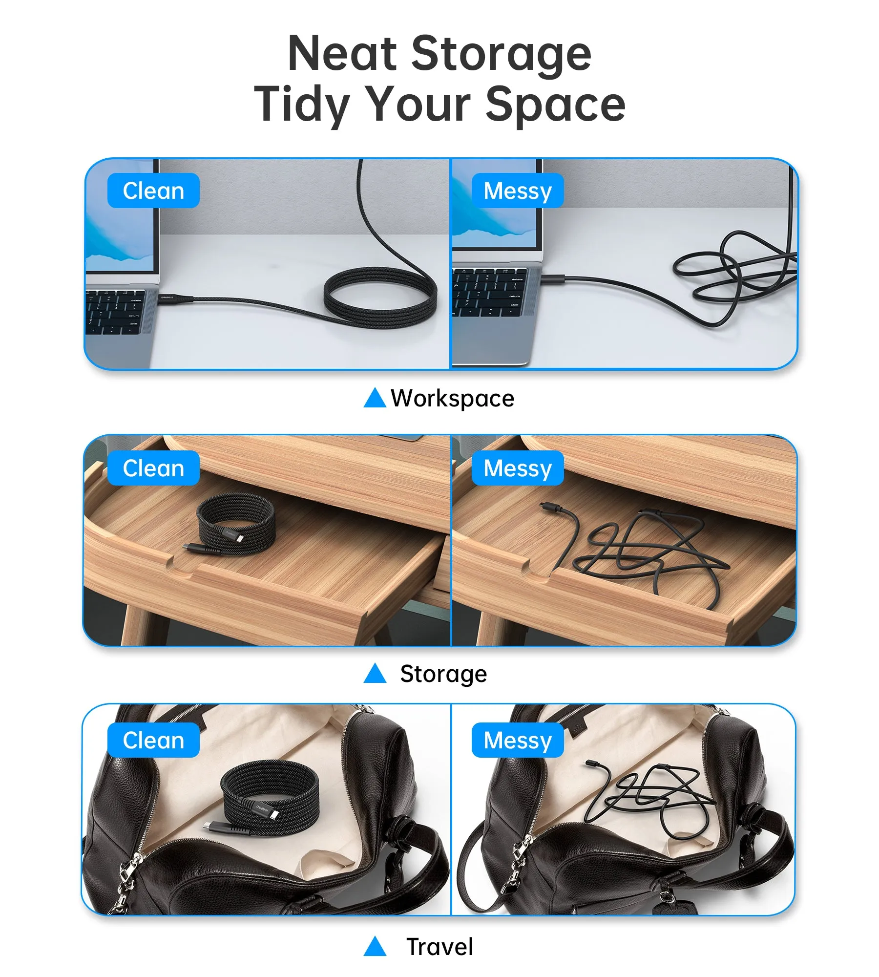 Choetech PD3.1 240W USB-C to USB-C Magnet Cable 1.8m