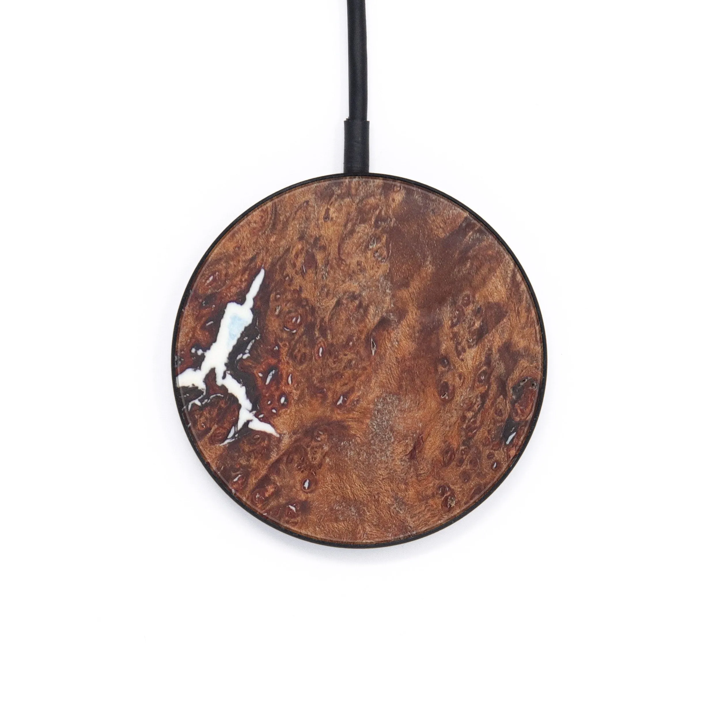 Circle Burl Wood Wireless Charger - Vivien (Maple Burl, 606076)