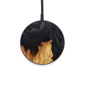 Circle Wood Resin Wireless Charger - Beth (Pure Black, 610451)