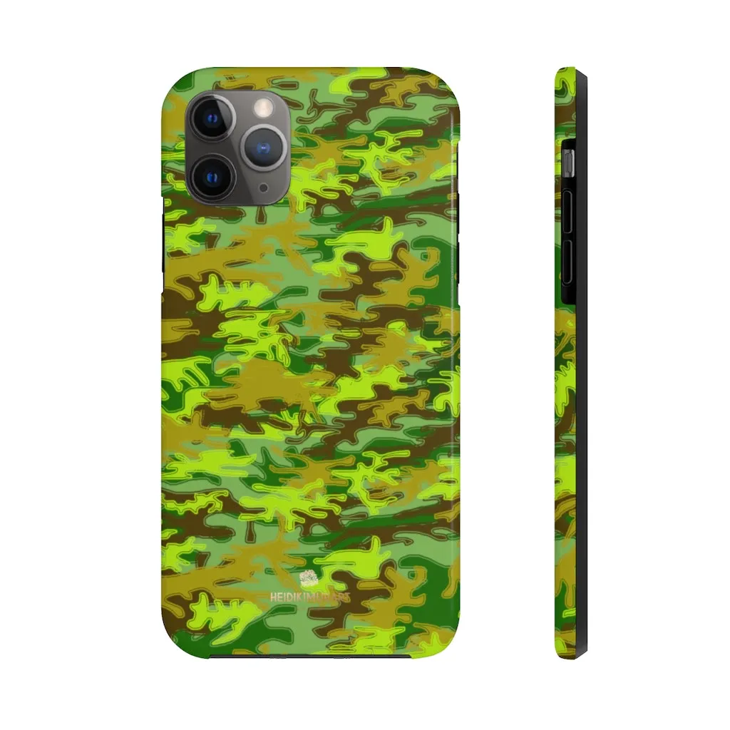 Cool Green Camo iPhone Case, Camouflage Case Mate Tough Samsung Galaxy Phone Cases