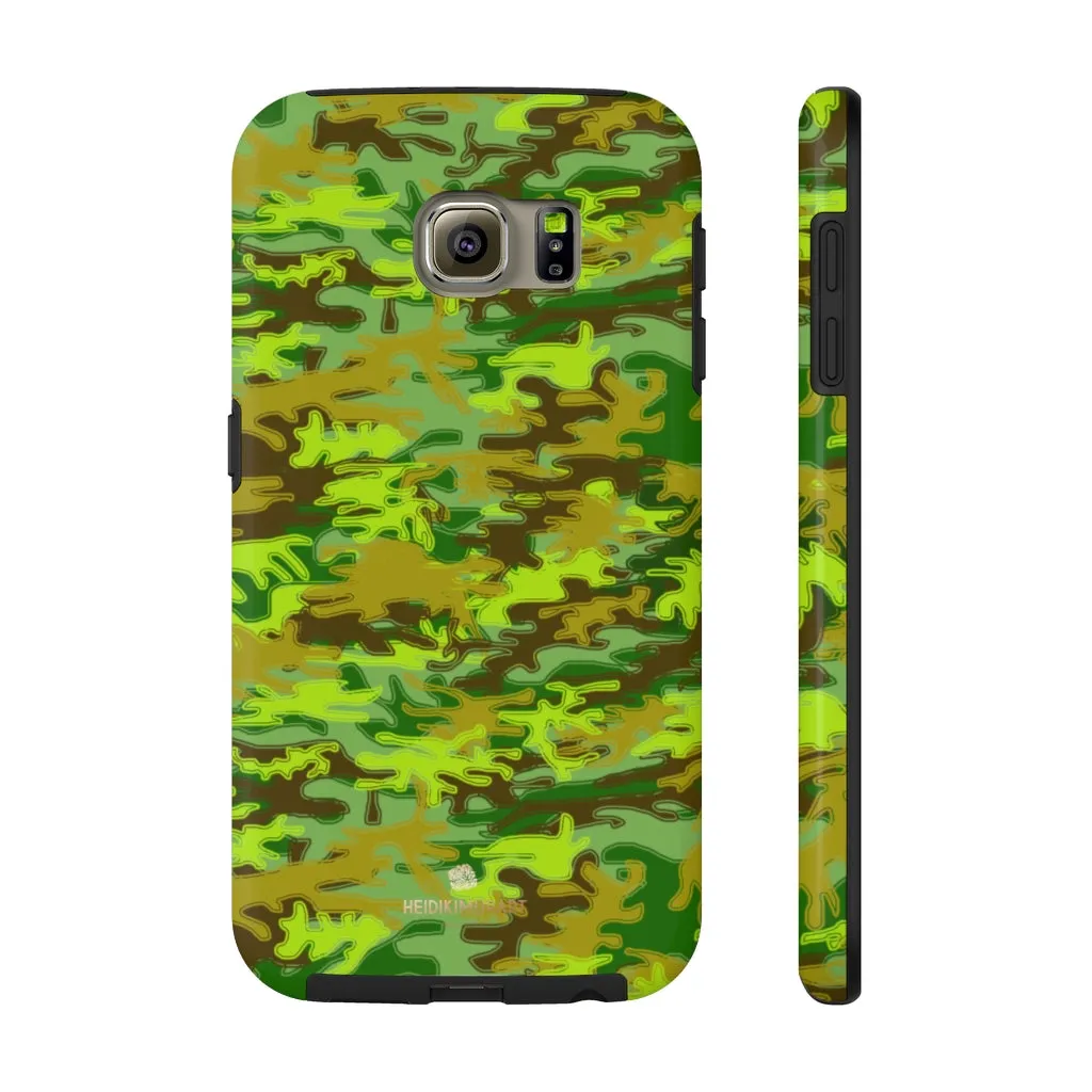 Cool Green Camo iPhone Case, Camouflage Case Mate Tough Samsung Galaxy Phone Cases