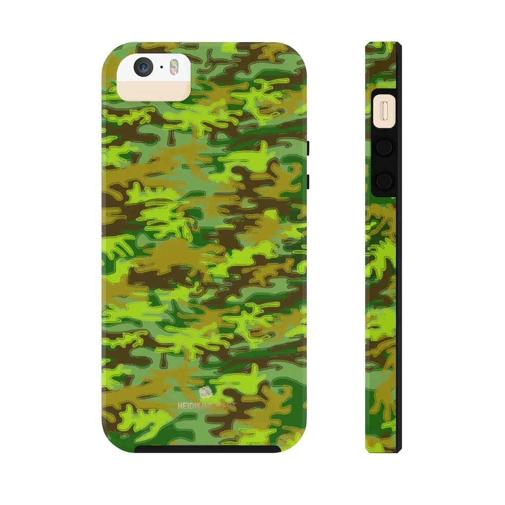 Cool Green Camo iPhone Case, Camouflage Case Mate Tough Samsung Galaxy Phone Cases