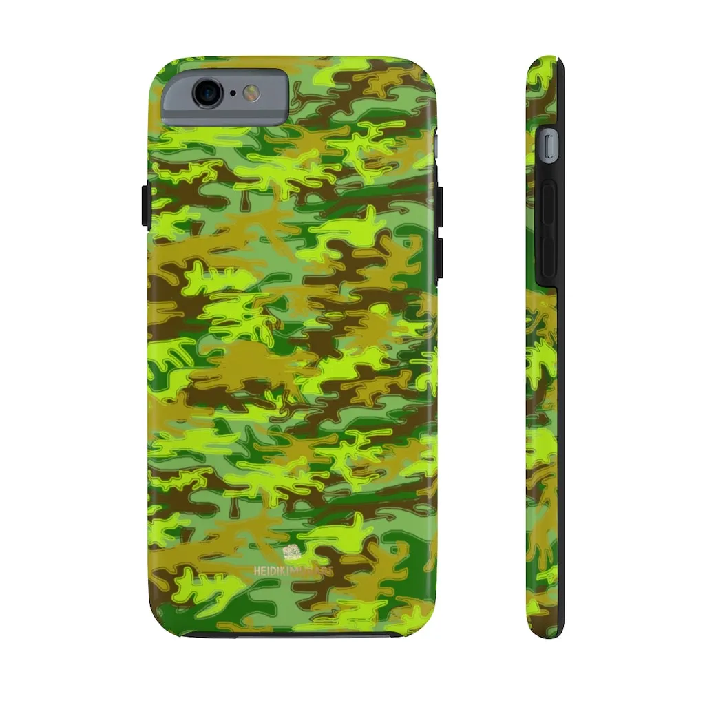 Cool Green Camo iPhone Case, Camouflage Case Mate Tough Samsung Galaxy Phone Cases