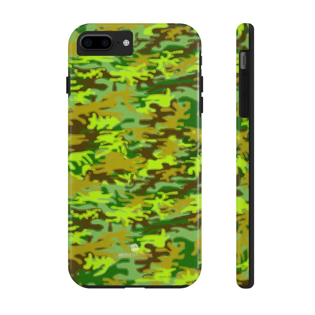 Cool Green Camo iPhone Case, Camouflage Case Mate Tough Samsung Galaxy Phone Cases