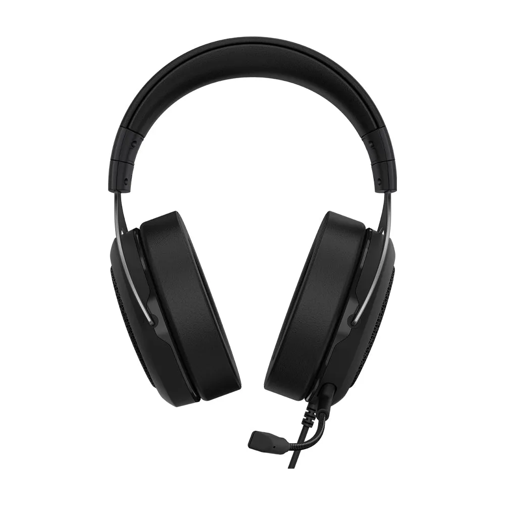 CORSAIR HS60 Haptic Wired USB Gaming Headphone with Taction Tactile Bass Technology, Detachable Unidirectional Microphone and On-Ear Controls for PC Laptop and Gaming Consoles (Carbon, Arctic Camo)