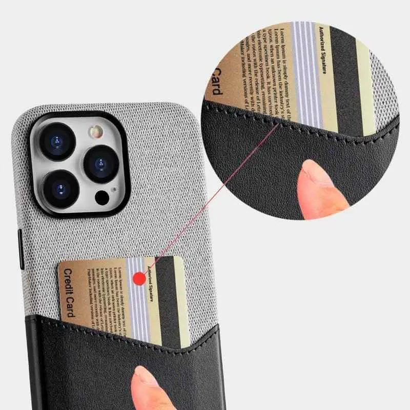 Cute Phone Cases for iPhone 15 Pro Max, 13, 14 Pro, and 12 - Card Holder - Leather Cover - TSP201