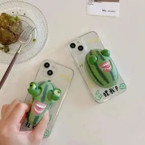 Cute Pop Out Eyes Watermelon Phone Case (For iPhones)