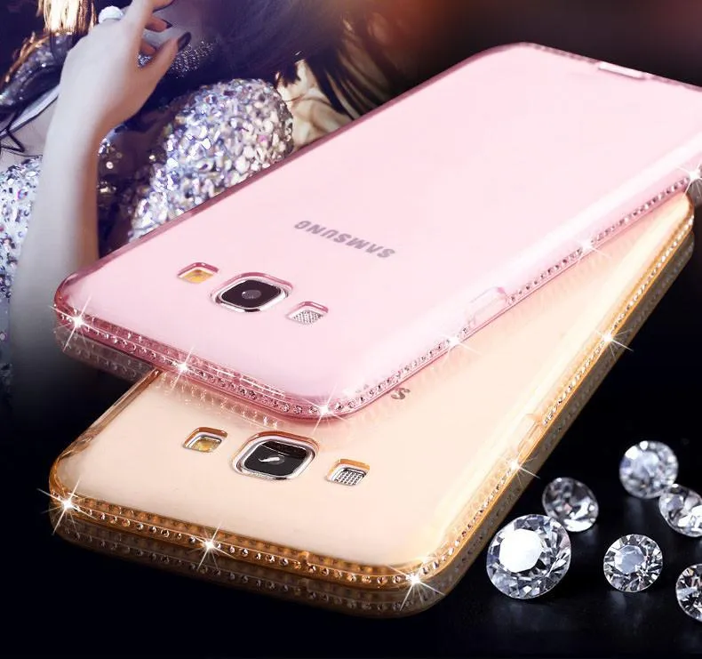 Diamond Soft Back Cover for Samsung/iPhone