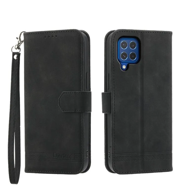 Dierfeng Series 2 TPU & PU Leather Wallet Phone Case for Galaxy S24 5G