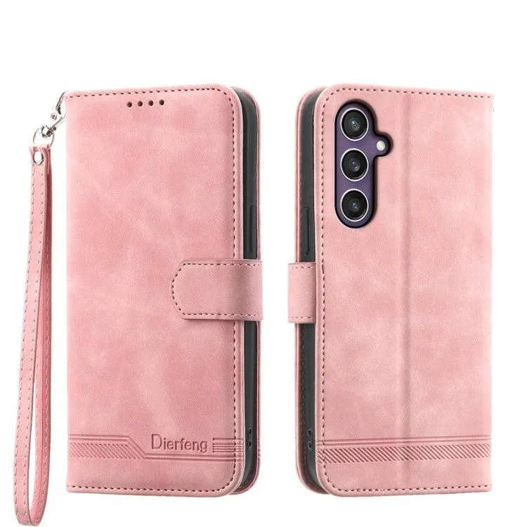 Dierfeng Series 2 TPU & PU Leather Wallet Phone Case for Galaxy S24 5G