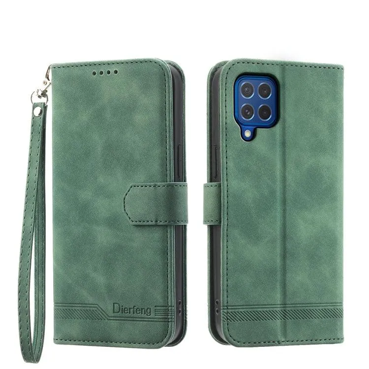 Dierfeng Series 2 TPU & PU Leather Wallet Phone Case for Galaxy S24 5G