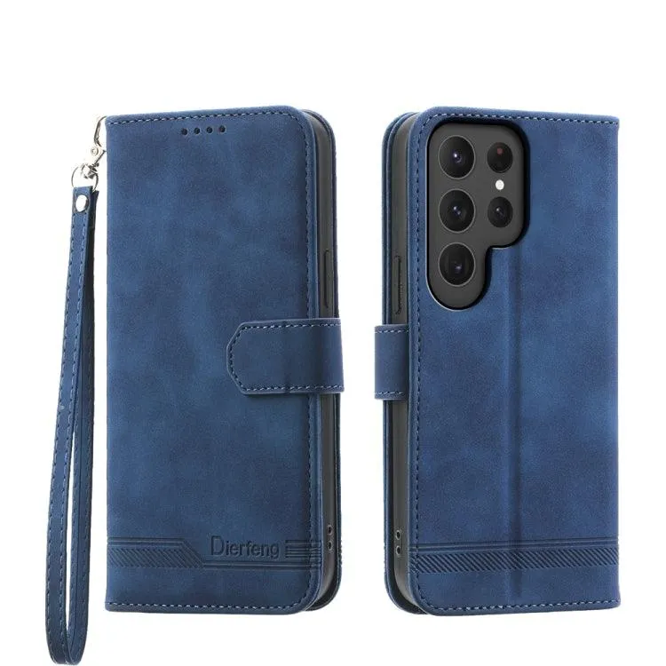 Dierfeng Series 2 TPU & PU Leather Wallet Phone Case for Galaxy S24 5G