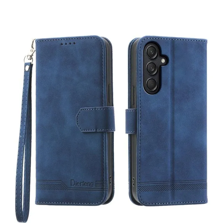 Dierfeng Series 2 TPU & PU Leather Wallet Phone Case for Galaxy S24 5G