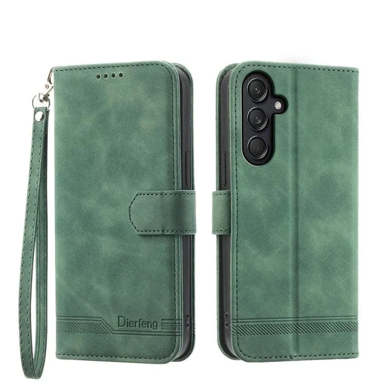 Dierfeng Series 2 TPU & PU Leather Wallet Phone Case for Galaxy S24 5G