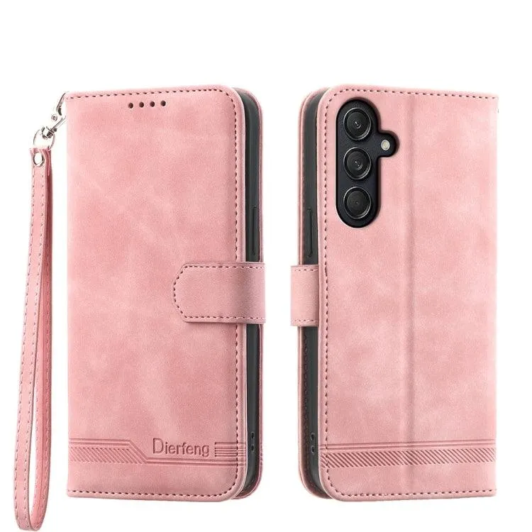 Dierfeng Series 2 TPU & PU Leather Wallet Phone Case for Galaxy S24 5G