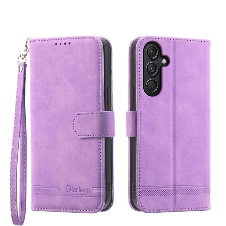 Dierfeng Series 2 TPU & PU Leather Wallet Phone Case for Galaxy S24 5G