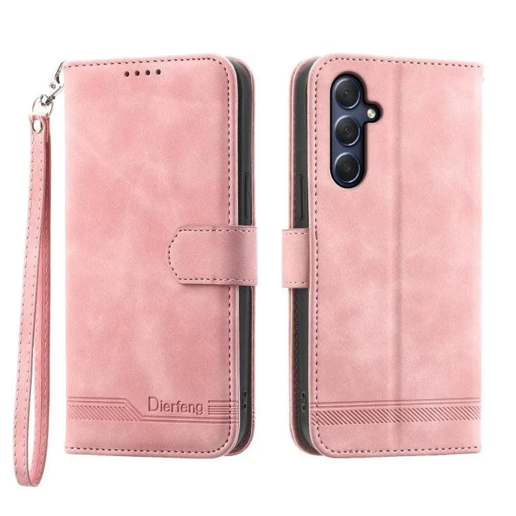 Dierfeng Series 2 TPU & PU Leather Wallet Phone Case for Galaxy S24 5G