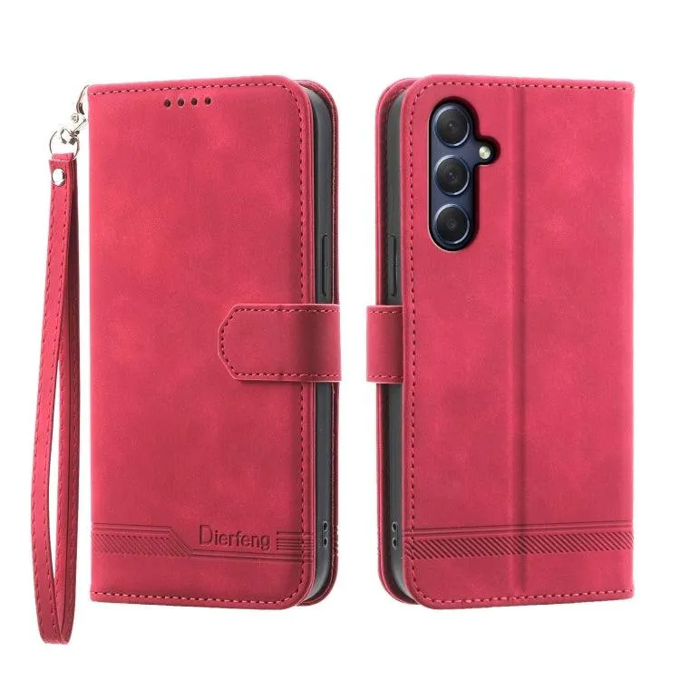 Dierfeng Series 2 TPU & PU Leather Wallet Phone Case for Galaxy S24 5G