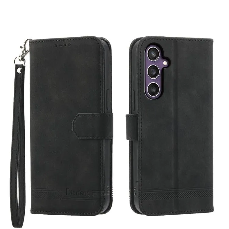 Dierfeng Series 2 TPU & PU Leather Wallet Phone Case for Galaxy S24 5G