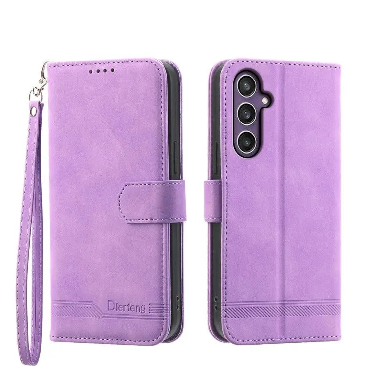 Dierfeng Series 2 TPU & PU Leather Wallet Phone Case for Galaxy S24 5G