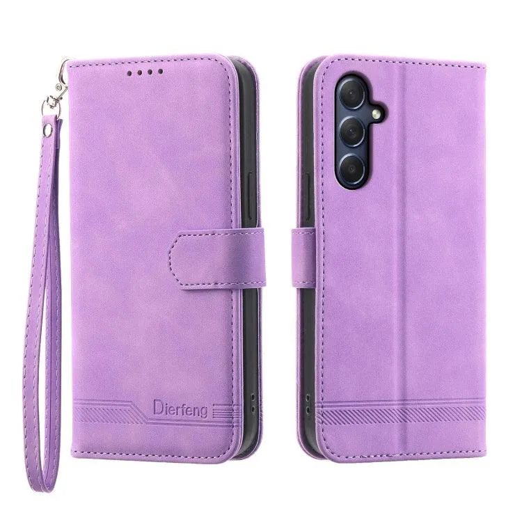 Dierfeng Series 2 TPU & PU Leather Wallet Phone Case for Galaxy S24 5G