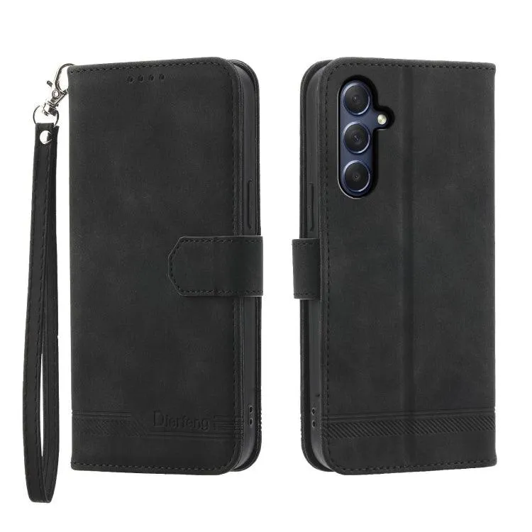 Dierfeng Series 2 TPU & PU Leather Wallet Phone Case for Galaxy S24 5G