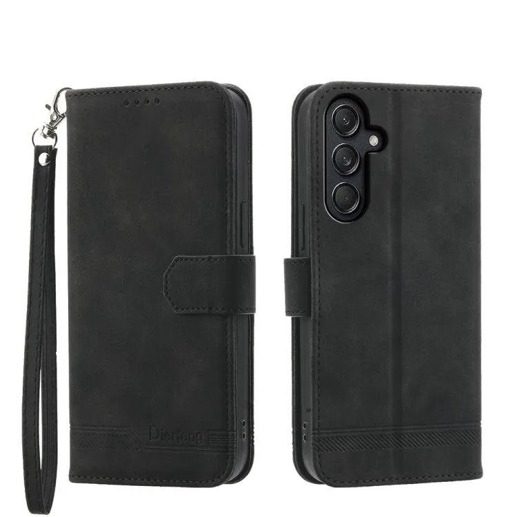 Dierfeng Series 2 TPU & PU Leather Wallet Phone Case for Galaxy S24 5G