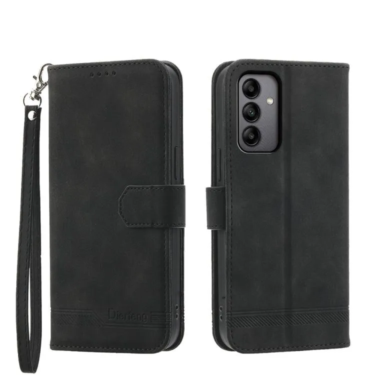 Dierfeng Series 2 TPU & PU Leather Wallet Phone Case for Galaxy S24 5G