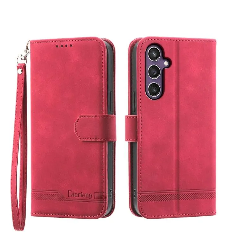 Dierfeng Series 2 TPU & PU Leather Wallet Phone Case for Galaxy S24 5G