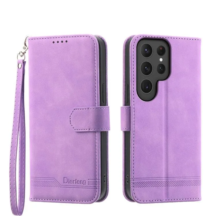 Dierfeng Series 2 TPU & PU Leather Wallet Phone Case for Galaxy S24 5G