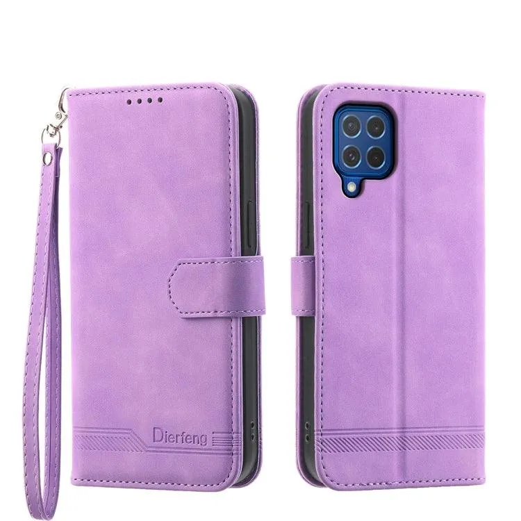 Dierfeng Series 2 TPU & PU Leather Wallet Phone Case for Galaxy S24 5G