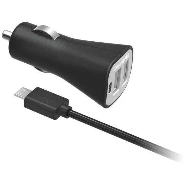 DIGIPOWER IS-PC2DM InstaSense(TM) 2.4-Amp Dual-Port USB Car Charger