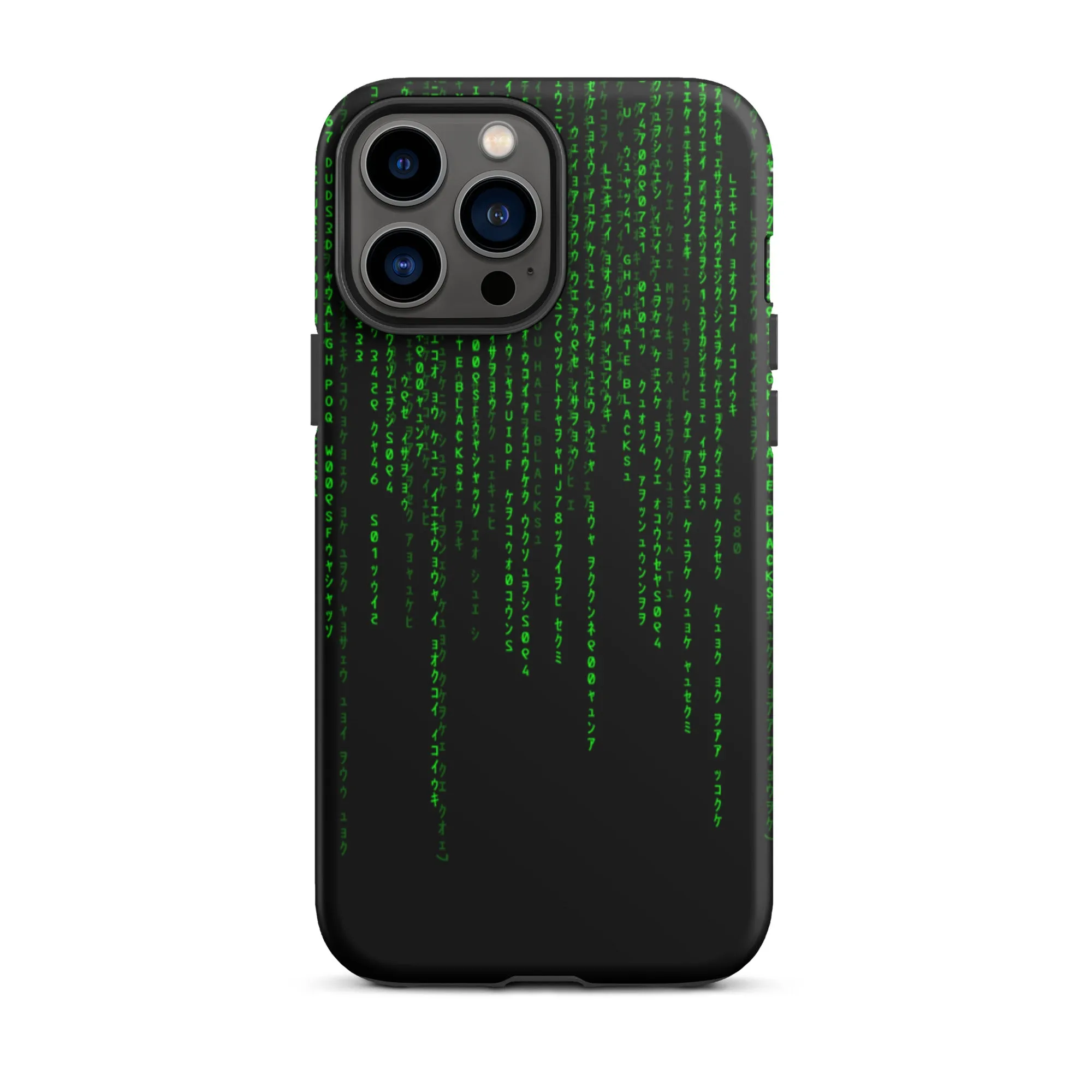 Digital Rain Matrix Tough iPhone case