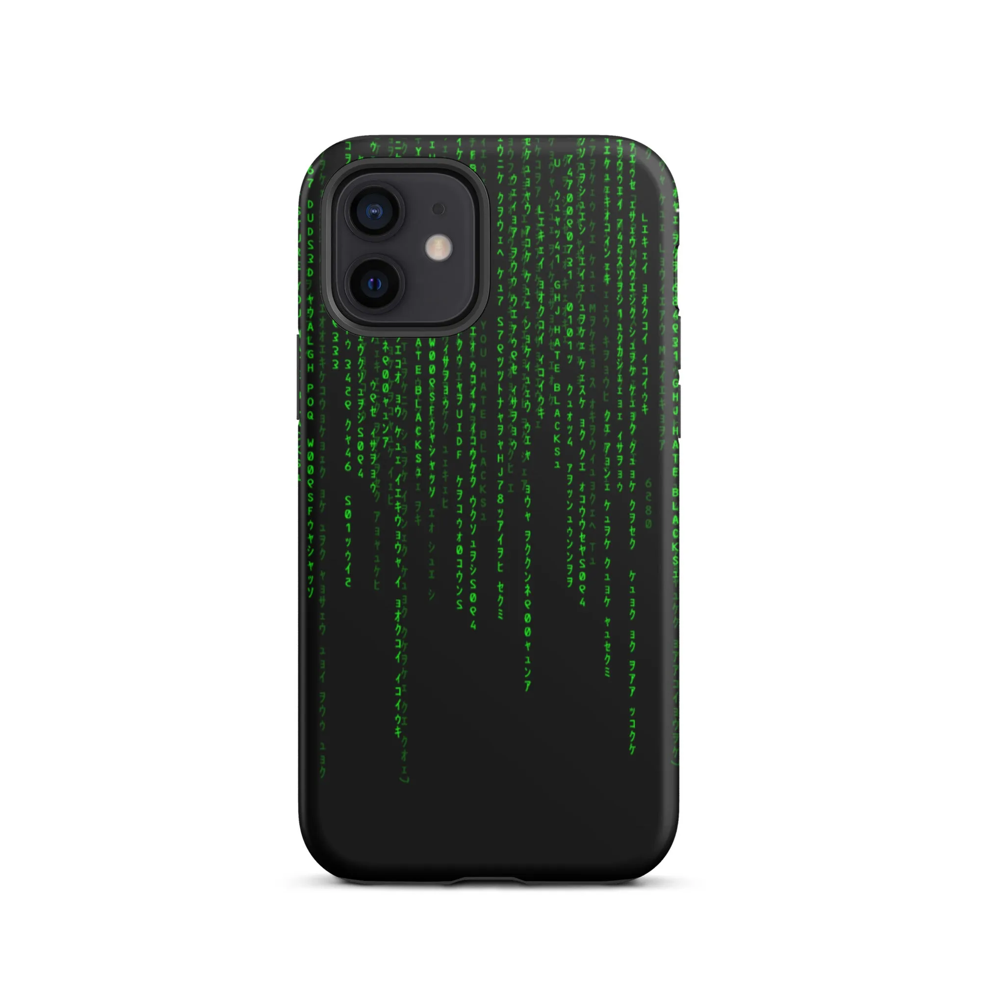 Digital Rain Matrix Tough iPhone case