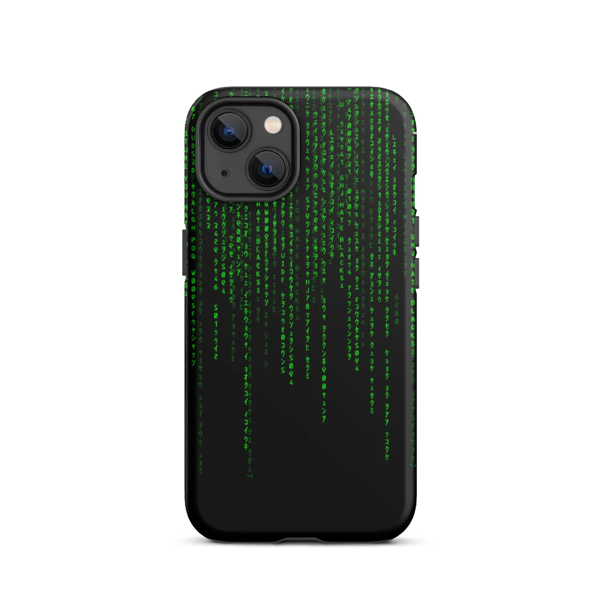 Digital Rain Matrix Tough iPhone case