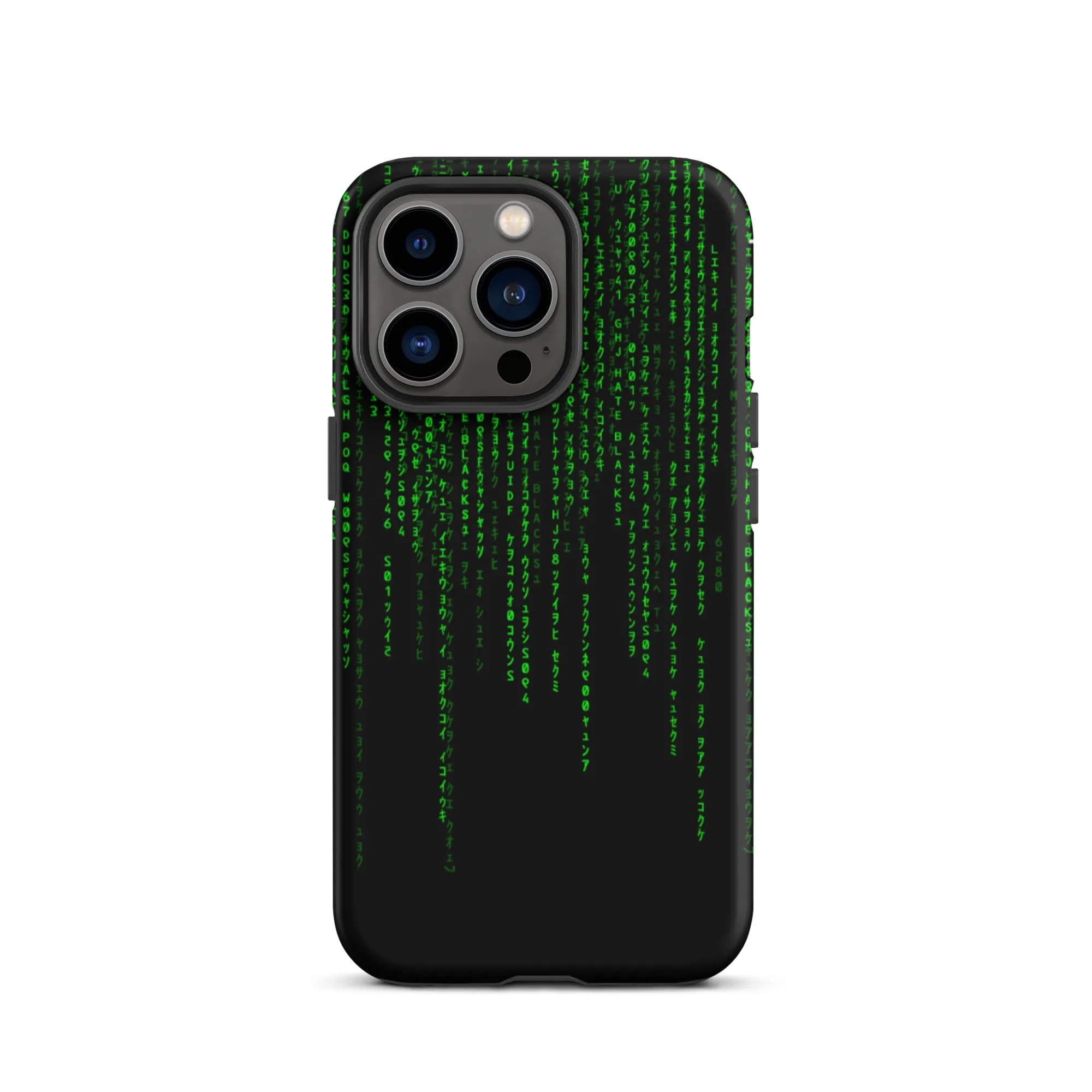 Digital Rain Matrix Tough iPhone case