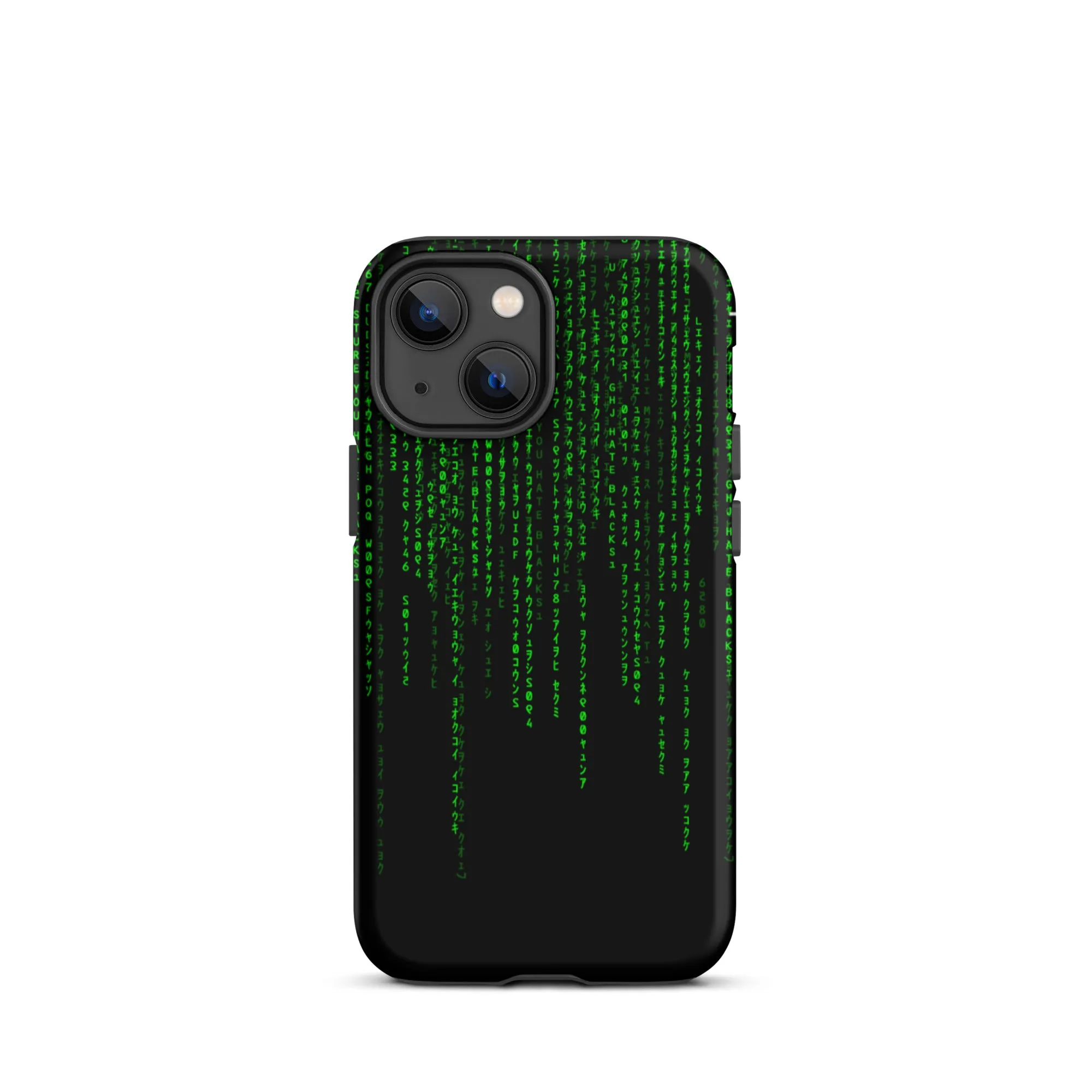 Digital Rain Matrix Tough iPhone case