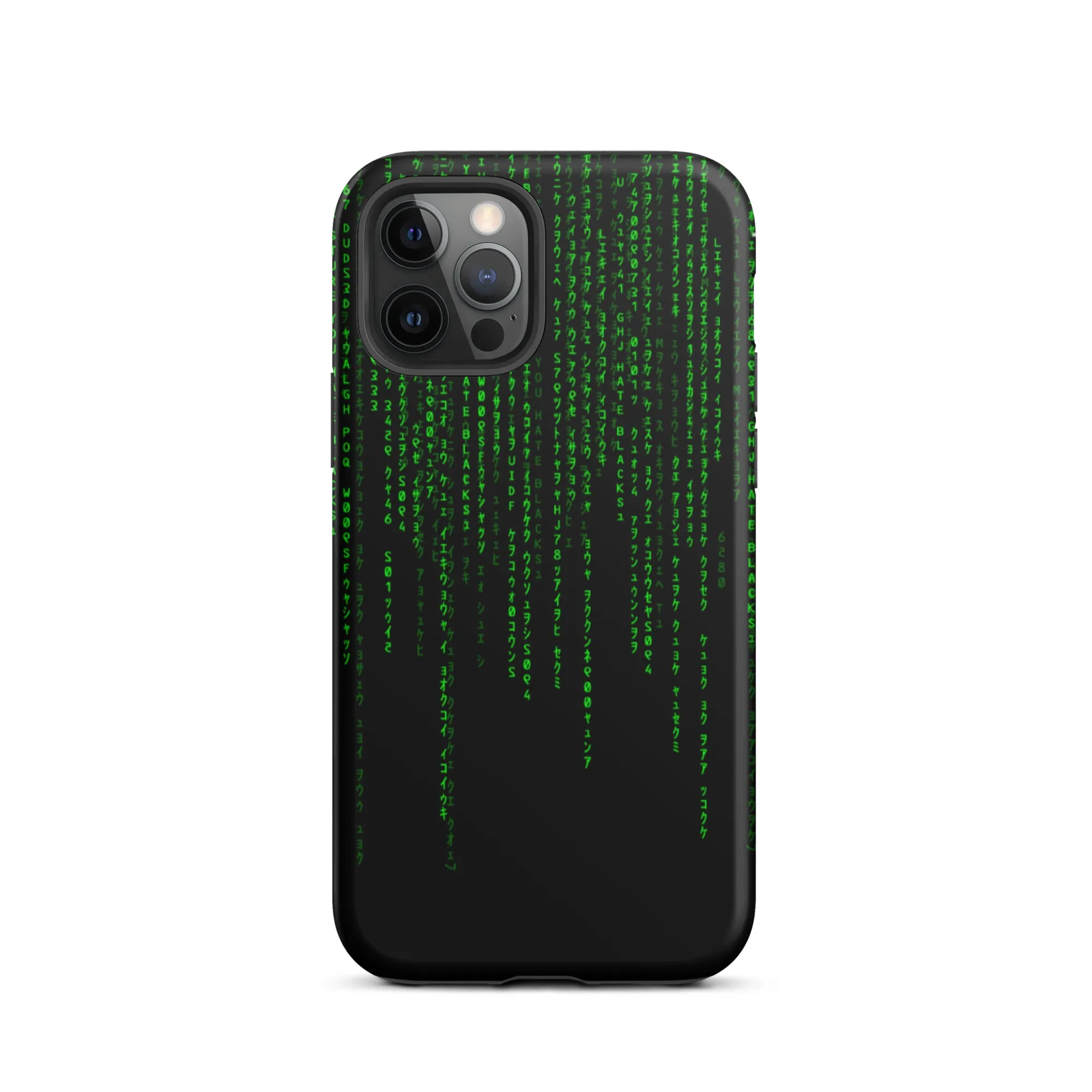 Digital Rain Matrix Tough iPhone case