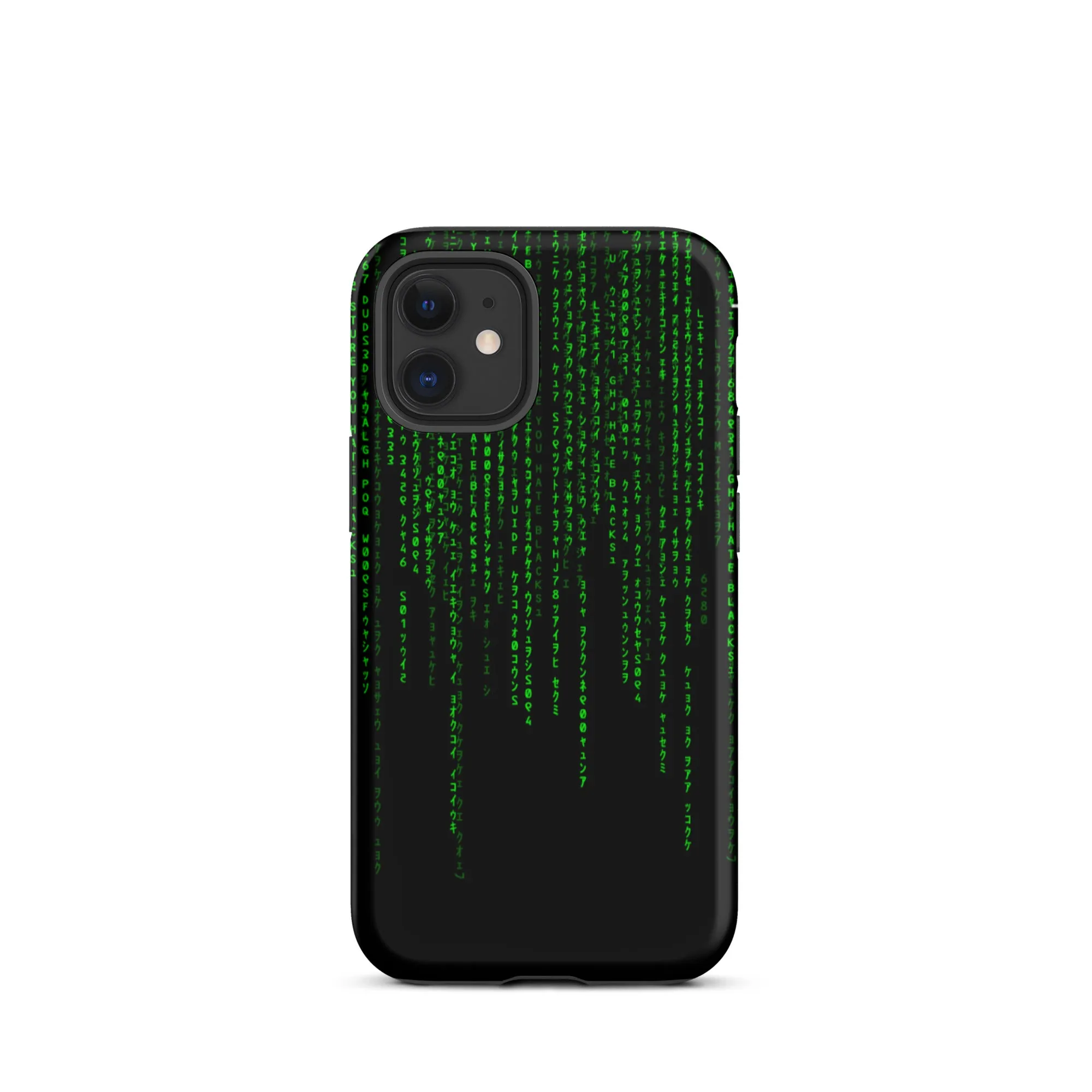 Digital Rain Matrix Tough iPhone case