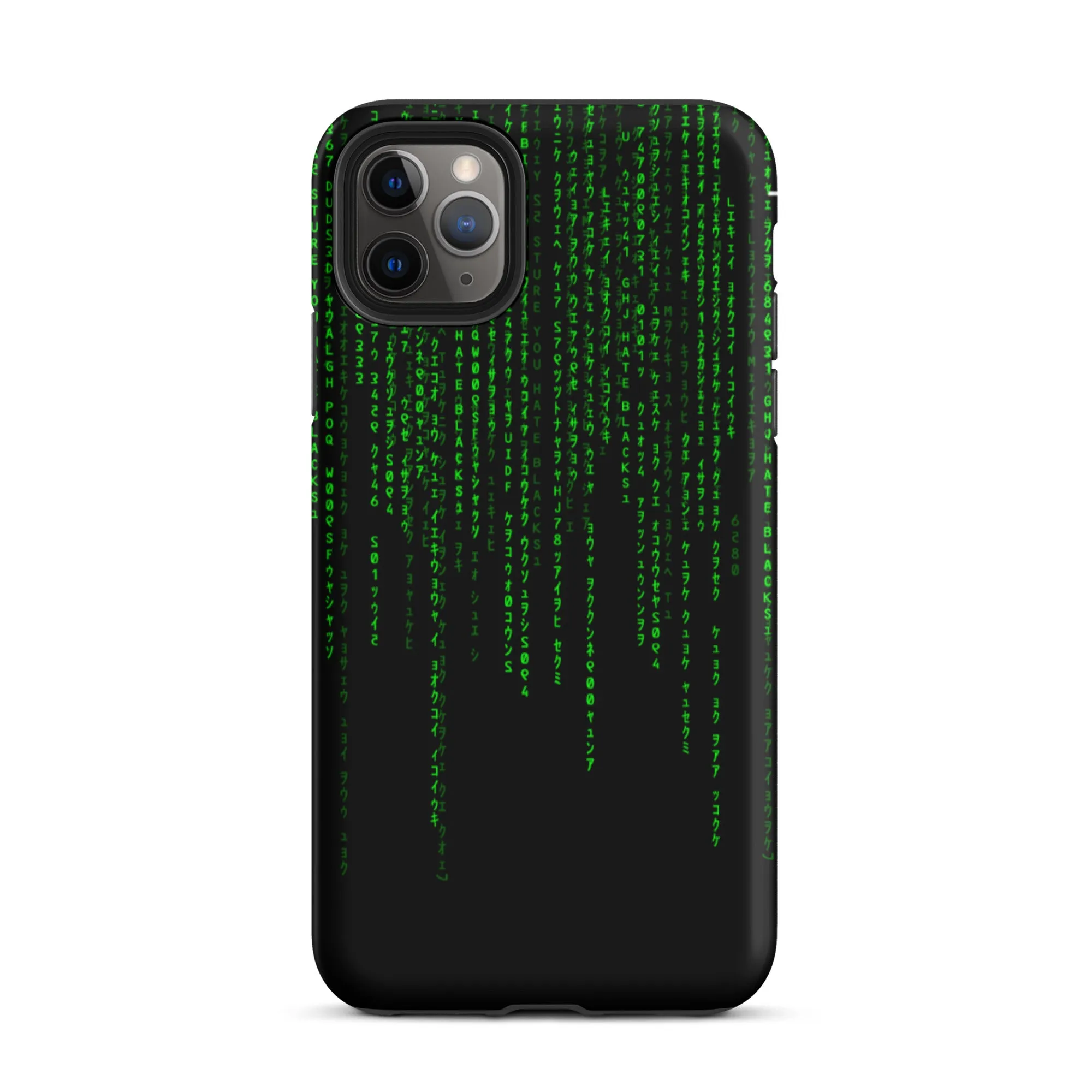 Digital Rain Matrix Tough iPhone case