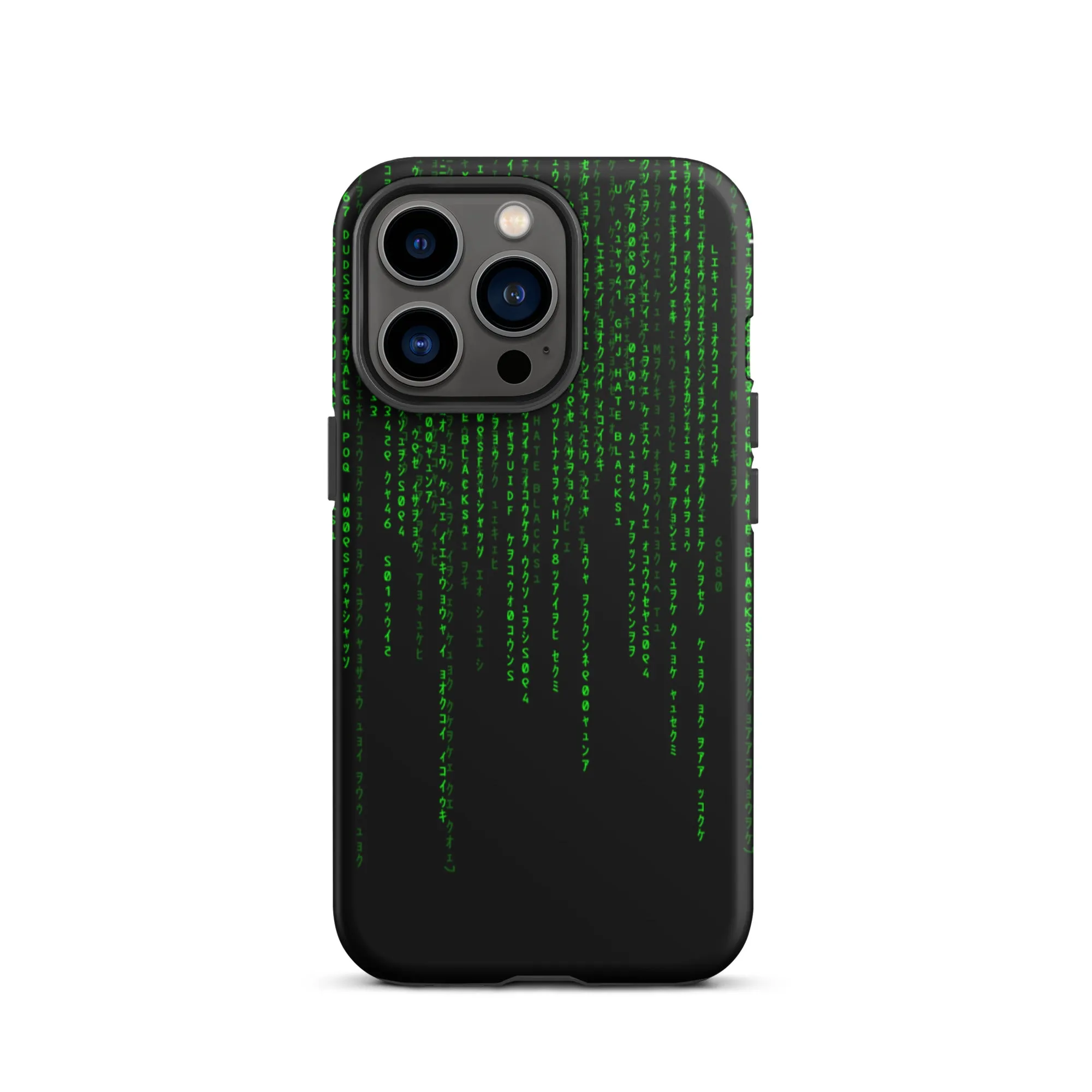 Digital Rain Matrix Tough iPhone case