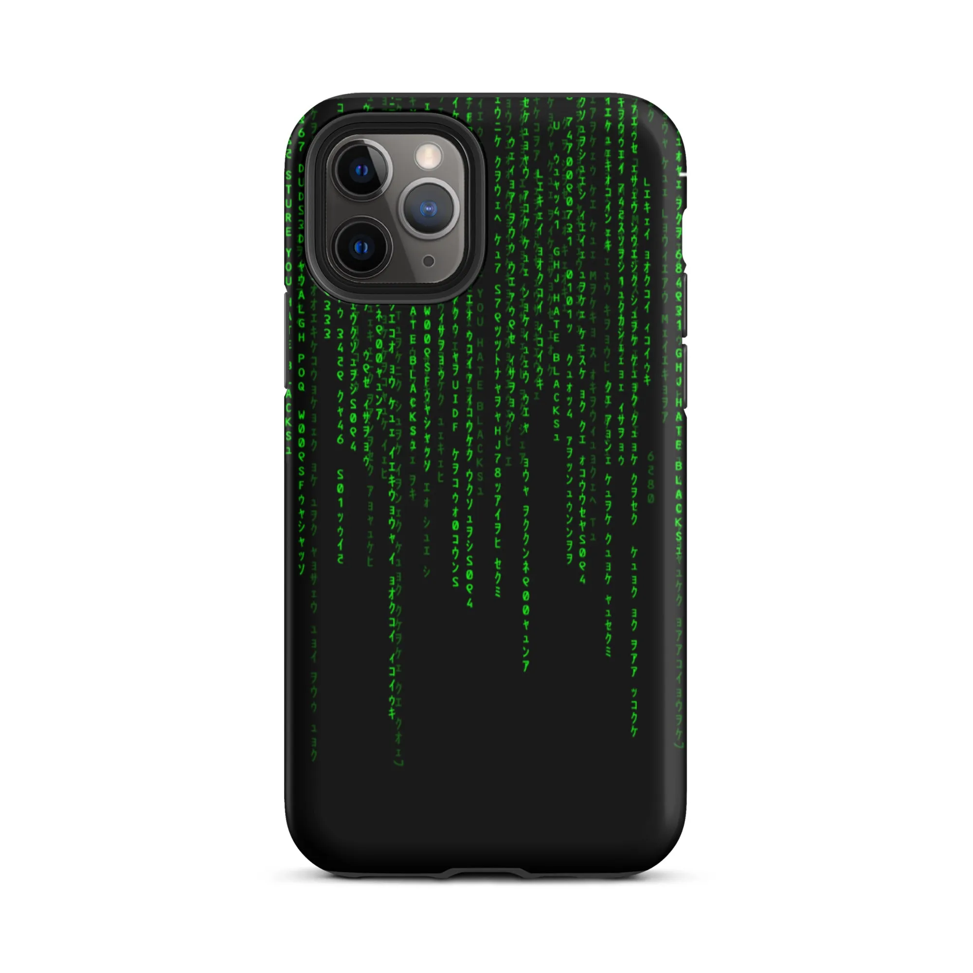 Digital Rain Matrix Tough iPhone case