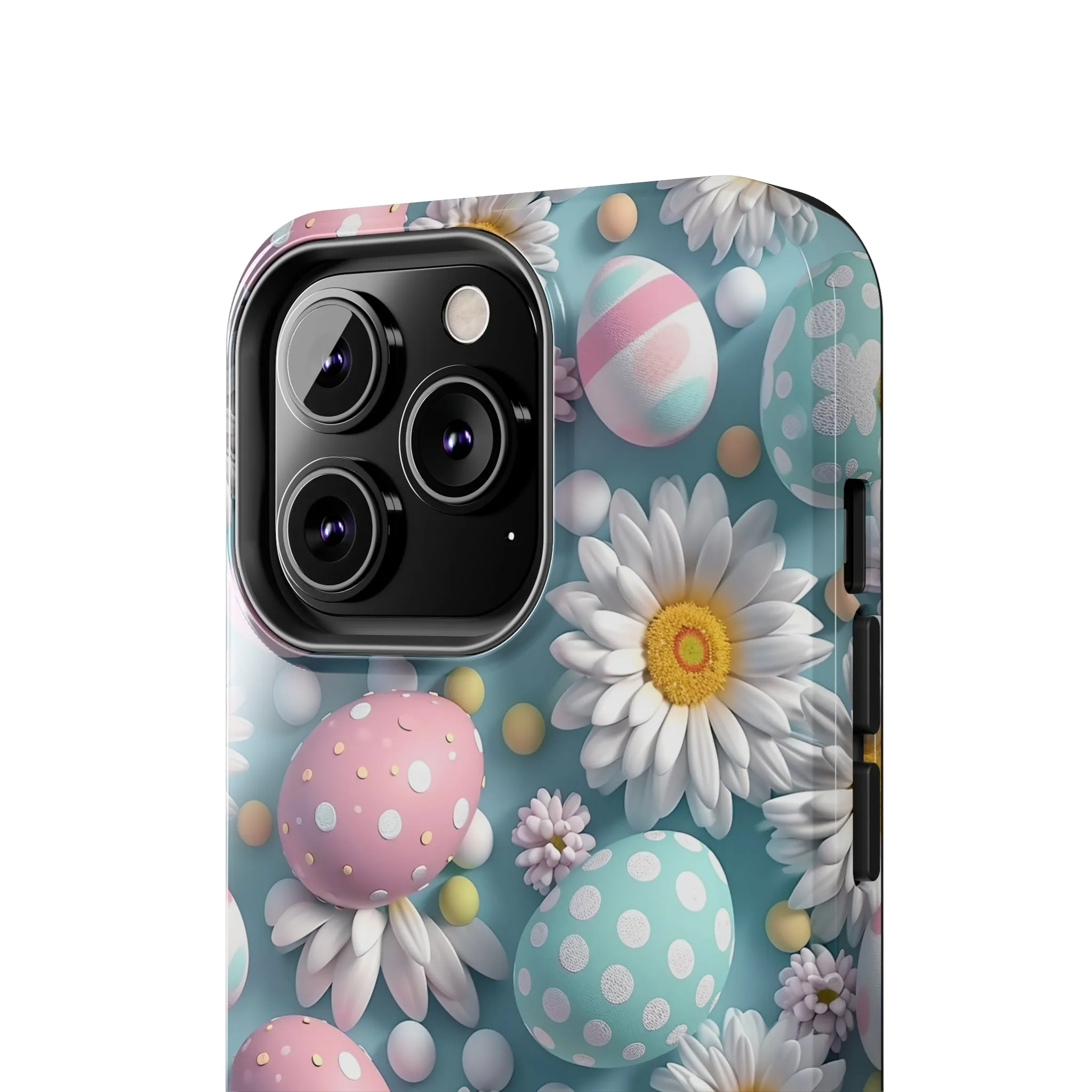 Easter Eggs and Daisies Digital print Design Tough Phone Case compatible with a large variety of iPhone models, Gift, Phone Case