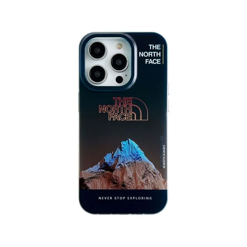 Electroplating Letters Snow Mountain Phone Case For iPhone